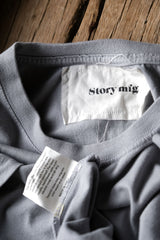 Story mfg. Again L/S Tee イギリスのサステナブルファッションブランド リサイクルコットン 長袖 グレー