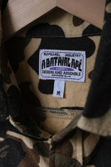 A BATHING APE Camo Flannel Shirt BAPE Ape cotton flannel camouflage shirt made in Japan
