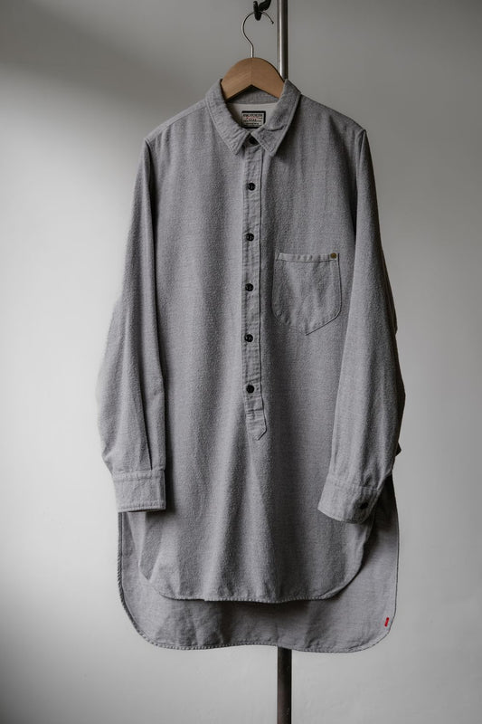 ANACHRONORM Flannel Long Pullover Shirt 日本復古品牌 磨毛棉質長版套頭襯衫 日本製