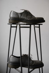 Dr. Martens Crocodile Embossed Leather Shoes Dr. Martens Crocodile Embossed Leather Three-Eye Martin Shoes Dark Green