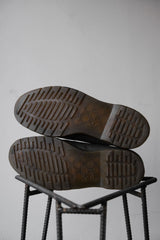 Dr. Martens Crocodile Embossed Leather Shoes Dr. Martens Crocodile Embossed Leather Three-Eye Martin Shoes Dark Green