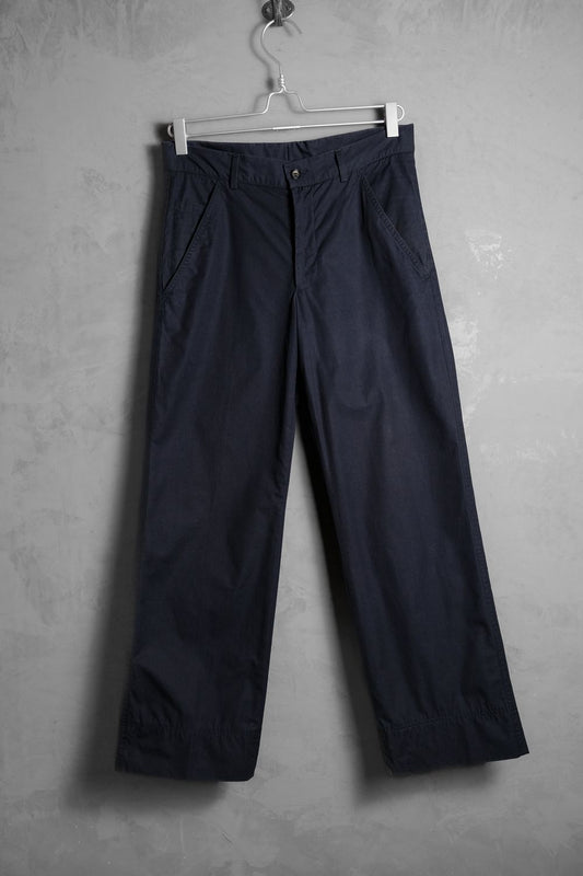 2000s JIL SANDER Cotton Straight Pants Navy cotton straight casual pants