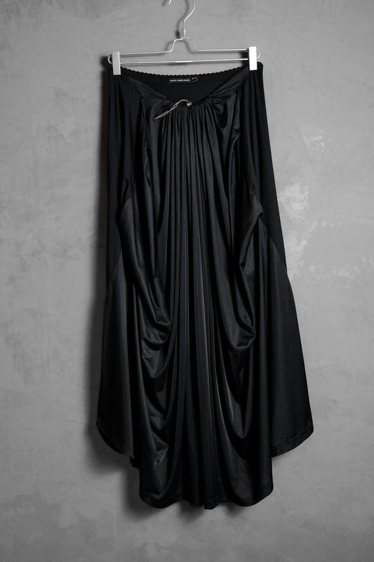 Marithe Francois Girbaud 2000年代のミックスファブリックスカートフランスのデザイナーブランドの異素材スプライシング構造ロングスカート