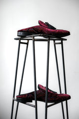 ANGELO RUFFO ベルベットミュール イタリアのデザイナーブランド、ベルベット刺繍のタッセルミュール