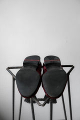 ANGELO RUFFO ベルベットミュール イタリアのデザイナーブランド、ベルベット刺繍のタッセルミュール