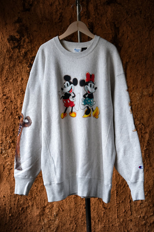 Champion x BEAMS Disney 100週年 Reverse Weave Sweatshirt 紀念大學T