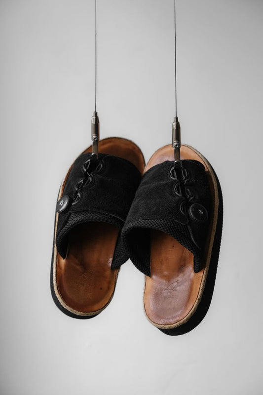 PTARMIGAN Suede Slide Thunderbird Japanese shoe brand knob elastic suede functional sandals Vibram outsole