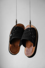 PTARMIGAN スエードスライド サンダーバード 日本の靴ブランド ノブ 伸縮性のあるスエード 機能性サンダル ビブラムアウトソール