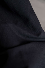 CONFECT 麻コットンキャンバス 近江晒しカーゴパンツ - ダークネイビー 日本製デザイナーブランドの綿麻混紡オーバーオール