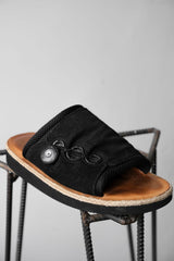 PTARMIGAN スエードスライド サンダーバード 日本の靴ブランド ノブ 伸縮性のあるスエード 機能性サンダル ビブラムアウトソール