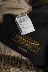 Neighborhood 10A/W New Breed Sweatpants Leopard print velvet patchwork cotton pants made in Japan