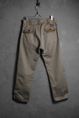 Neighborhood 10S/S Two-tone Chino Pants Leopard print velvet patchwork chino pants made in Japan