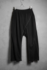 JOE CHIA ラメラパンツ マレーシアのデザイナーブランド 斜めバッフル レイヤード ローライズ トラウザーズ