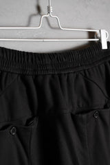 JOE CHIA ラメラパンツ マレーシアのデザイナーブランド 斜めバッフル レイヤード ローライズ トラウザーズ