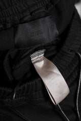 JOE CHIA ラメラパンツ マレーシアのデザイナーブランド 斜めバッフル レイヤード ローライズ トラウザーズ