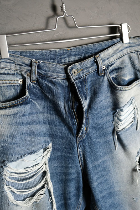 EMO stance club Destroyed Flared Jeans Korean street brand destroyed denim flared jeans