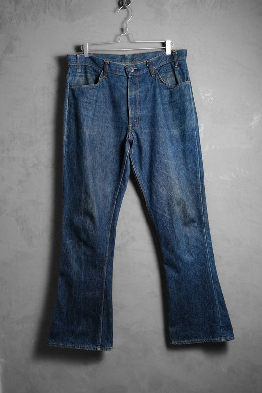 Levi's 1970's Vintage 646 Orange Tab Flared Denim Jeans 42Talon Zipper Original 70s Orange Tab Flared Denim Jeans