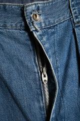 1970’s Unknown Vintage Denim Embroidered Flared Jeans Lightning Zipper 70年代嬉皮刺繡丹寧喇叭褲