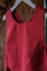 MM6 Maison Margiela T Pocket Red Tank  帆布坦克背心 輕微作舊