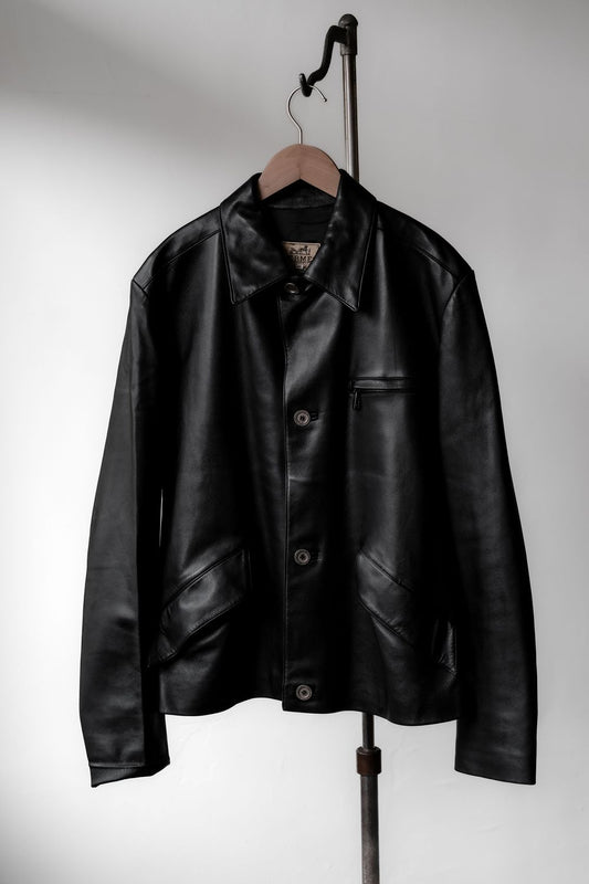 HERMES 1990's Lambskin Leather Jacket Hermès top lambskin leather jacket made in France