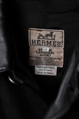 HERMES 1990's Lambskin Leather Jacket Hermès top lambskin leather jacket made in France