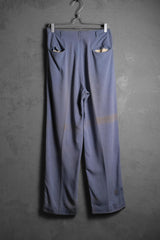 1950’s Vintage “Higgins Slacks” Gabardine Tuck Pants Talon Zipper Rockabilly 古著麻料打褶高腰西裝褲
