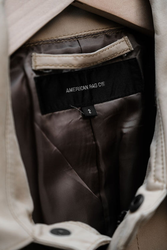 AMERICAN RAG CIE Stand Collar Coat Japanese American retro brand stand collar trench coat short coat