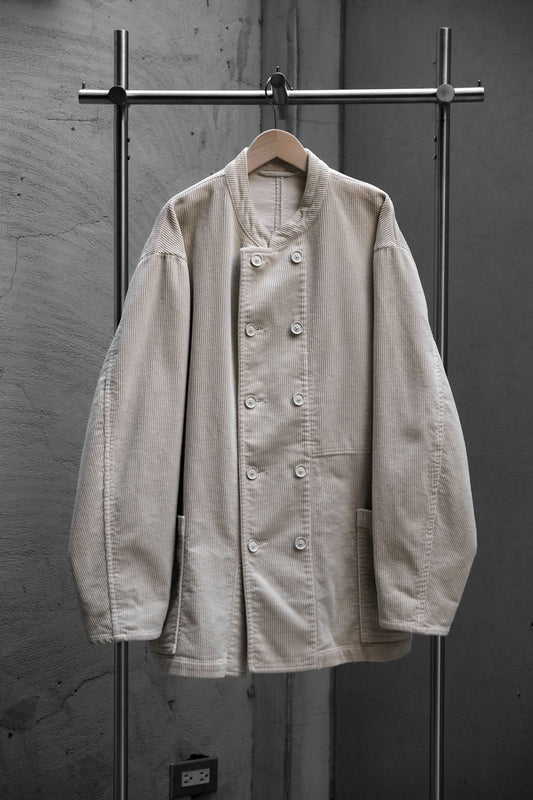 Porter Classic Corduroy Stand Collar French Double Jacket Katsuyuki Yoshida corduroy stand collar French double-breasted jacket