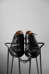 Unknown Military Style Leather Derby Shoes Vintage military style derby leather shoes