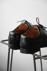 Unknown Military Style Leather Derby Shoes Vintage military style derby leather shoes