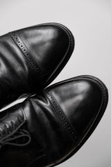 Unknown Military Style Leather Derby Shoes Vintage military style derby leather shoes