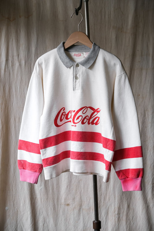 Coca Cola 90’s Vintage Cropped Rugby Polo Shirt 可口可樂 古著短版橄欖球衫