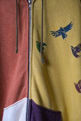 A Hope Hemp Regular Full Zip Hood Parka Japanese brand patchwork color block hooded jacket