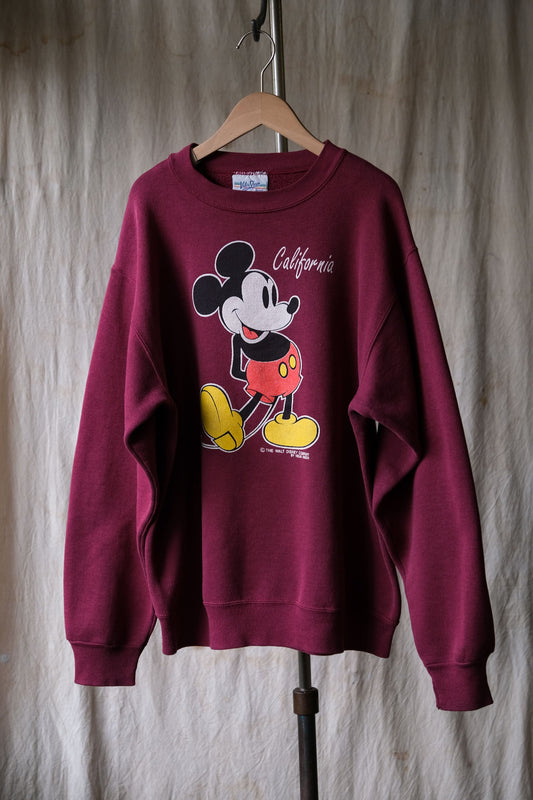 Disney Vintage Mickey Mouse Sweatshirt Made in USA 迪士尼古著 米老鼠大學T 美國製