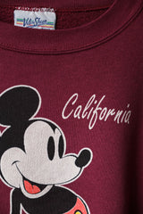 Disney Vintage Mickey Mouse Sweatshirt Made in USA Disney Vintage Mickey Mouse College T-shirt Made in USA
