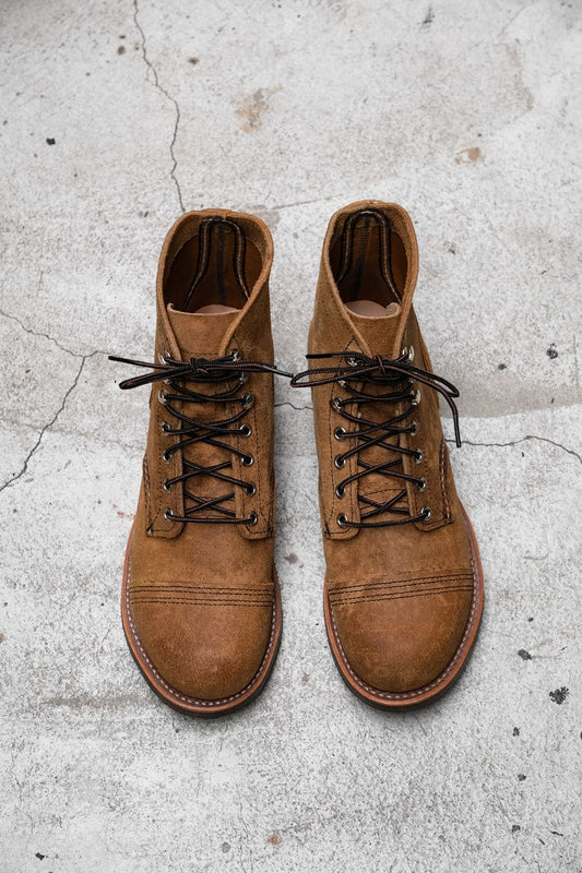 Red Wing Iron Ranger 8083 Hawthorne Muleskinner Red Art Frosted Waxed Leather Work Boots New Without Shoebox