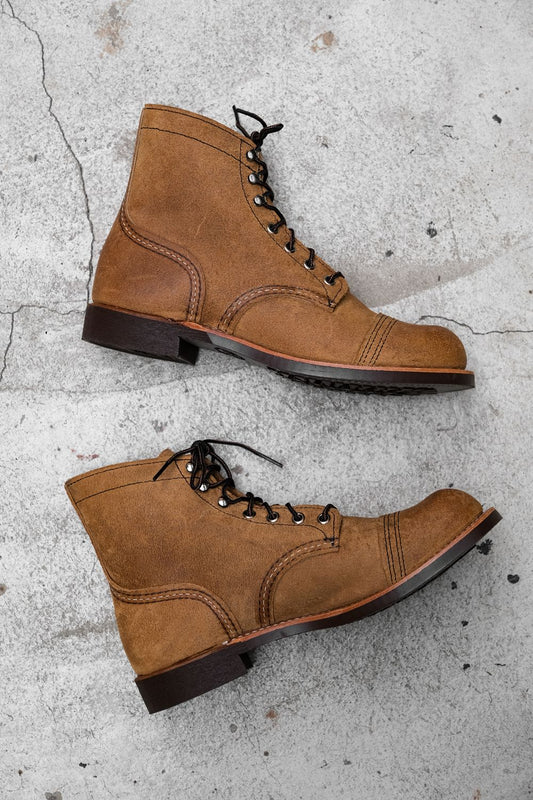 Red Wing Iron Ranger 8083 Hawthorne Muleskinner Red Art Frosted Waxed Leather Work Boots New Without Shoebox