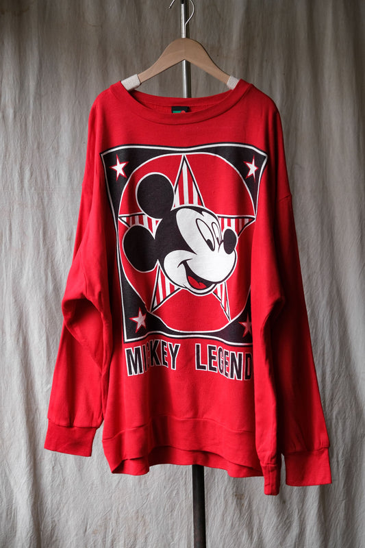 Disney Vintage Mickey Mouse Sweatshirt Made in USA 迪士尼古著 米老鼠大學T 美國製