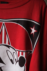 Disney Vintage Mickey Mouse Sweatshirt Made in USA Disney Vintage Mickey Mouse College T-shirt Made in USA