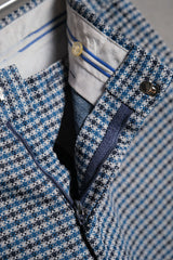 1970~80’s Vintage Houndstooth Polyester Disco Flared Pants Talon Zipper 美國古著 迪斯可滌綸喇叭褲