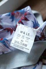 W< 90年代メッシュタンクトップ ベルギーデザイナーブランドのプリントメッシュタンクトップ