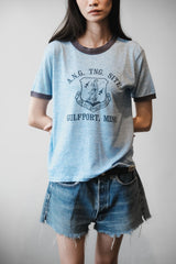 Vintage Air National Guard Gulfport Mississippi Ringer Tee 古著滾邊短T