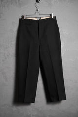 Vintage Wool Striped Buckle Work Pants 古著條紋羊毛巴黎扣工裝褲 後開衩