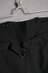 Vintage Wool Striped Buckle Work Pants 古著條紋羊毛巴黎扣工裝褲