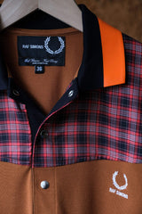 Raf Simons x Fred Perry 18F/W Oversized Polo Shirt 聯名款 膠領壓扣拼接polo衫 葡萄牙製