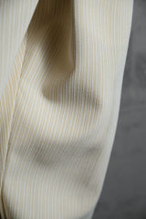 1970’s Spring Set Vintage Stretch Fabric Striped Bootcut Pants Talon Zipper 古著米黃條紋靴型褲