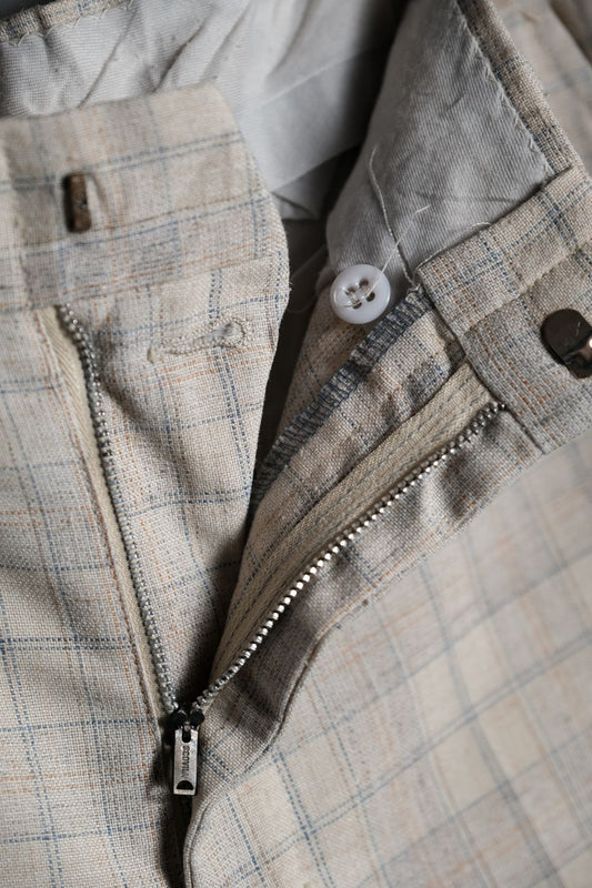 1980’s Vintage Plaid Slacks Scovill Zipper 古著格紋西裝褲