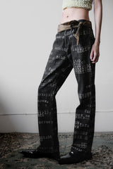 Hysteric Glamor 99S/S Fuck,Sex,Bitch Typewriter Bootcut Jeans