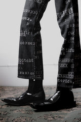 Hysteric Glamor 99S/S Fuck,Sex,Bitch Typewriter Bootcut Jeans