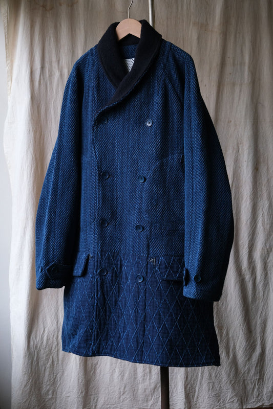 SYNDRO “Mackinaw” Jeep Coat - Sashiko 台灣設計師品牌 藍染菱形刺子繡吉普車大衣